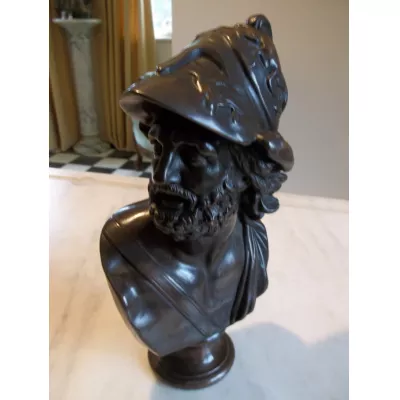 Italienische Antike Ajax Büsten Bronze ca. 1890