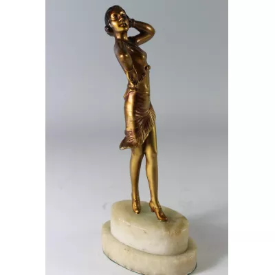 Bezaubernde Antike Bronze Art Deco spanische Tänzerin ca. 1930