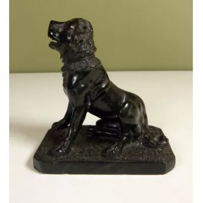 Original Antike Englische Alcibiades Hund Marmorfigur ca. 1850