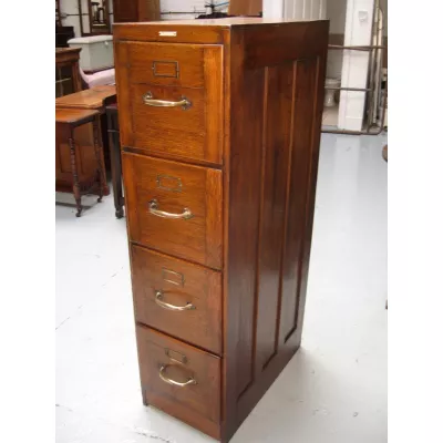 Praktischer Antiker Aktenschrank Eiche englisch ca 1920