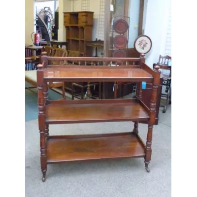 Großartiger antiker Mahagoni Beistelltisch Sideboard Servierwagen englisch 19. Jh