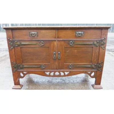 Art Nouveau Antikes Eichen Sideboard englisch ca 1890
