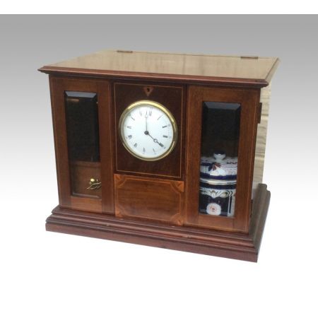 Erstklassiges antikes Mahagoni Sideboard Cocktailschrank Uhr englisch ca 1890
