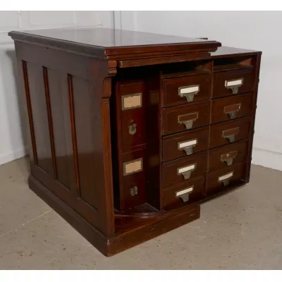 Zeitloser  Englischer Mahagoni Aktenschrank von Shanon antik ca. 1900