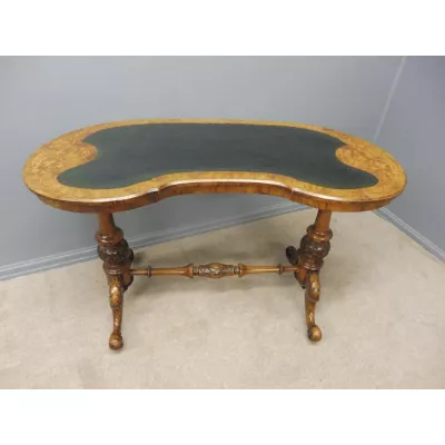 Original Antiker Englischer Viktorianischer Nussbaum Damen Schreibtisch ca. 1880