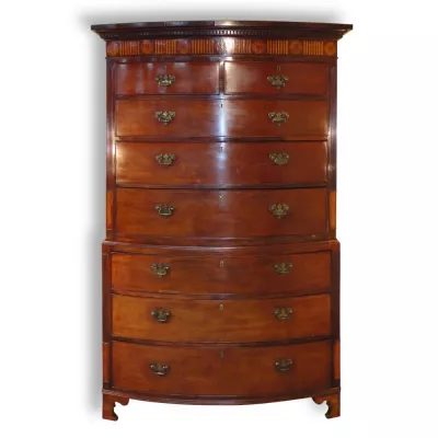 Geräumige Antike Englische George III. Mahagoni Kommode ca. 1800