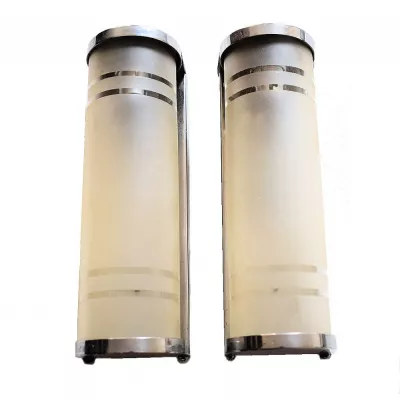 Feines Englisches Paar Art Deco Modernist Wandleuchten antik