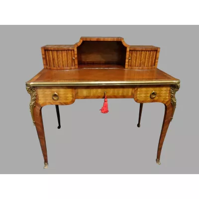 Eleganter Antiker Französischer Parkett Damen Schreibtisch ca. 1900