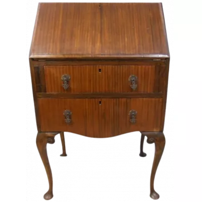 Stilvoller Englischer Queen Anne Stil Mahagoni Sekretär antik ca. 1920