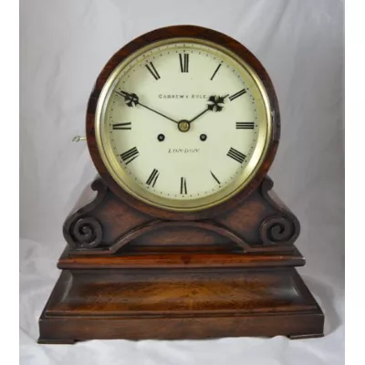 Original Antike Englische Palisander Tischuhr carrew & rule ca. 1850