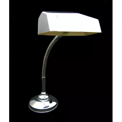 Fantastische Antike Französische Art Deco Schreibtischlampe Chrom ca. 1930