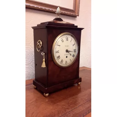 Original Antike Englische Regency Mahagoni Tischuhr Evans ca. 1815