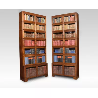 Original Antikes Englisches Paar Mahagoni Bücherregale ca. 1910