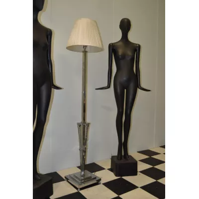 Beeindruckende Englische Art-Deco Chrom Stehlampe antik ca. 1920