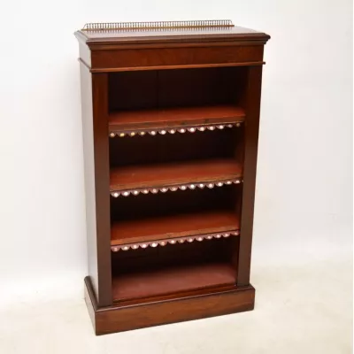 Englischer Viktorianischer Antiker Mahagoni Bücherschrank ca. 1880