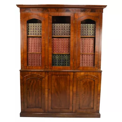Prächtiger Englischer Georgianischer Mahagoni Bibliotheken Bücherschrank antik ca. 1820