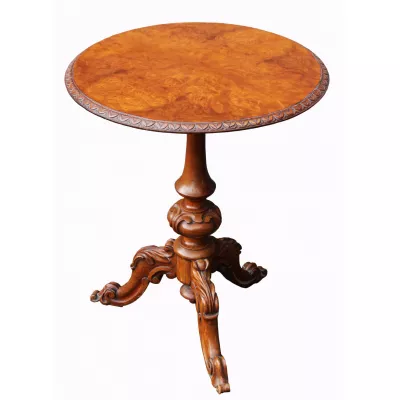 Original Antiker Englischer Viktorianischer Grat Nussbaum Kleintisch wine table ca. 1860