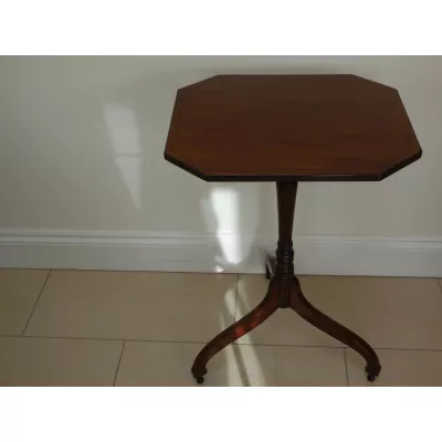 Netter Englischer Antiker Mahagoni Ebenholz Kleintisch wine table  ca. 19. JH