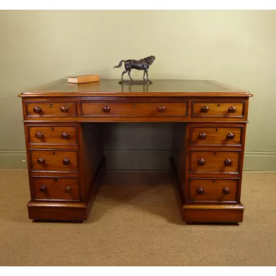 Guter antiker Mahagoni Schreibtisch englisch ca 1850