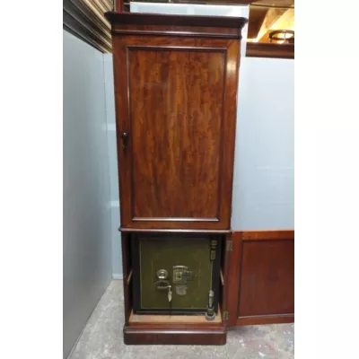 Original Antiker Englischer Mahagoni Safe Schrank ca. 19. JH