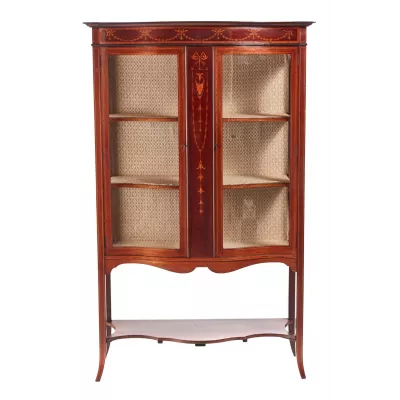 Edle Englische Antike Edwardianische Mahagoni Vitrine ca. 1900
