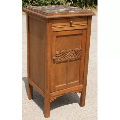 Toller Französischer Eichen Art Deco Nachttisch antik ca. 1920