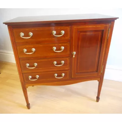 Fantastischer Englischer Edwardianischer Antiker Mahagoni Schrank ca. 1910