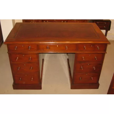 Original viktorianischer antiker Mahagoni Schreibtisch britisch ca 1900