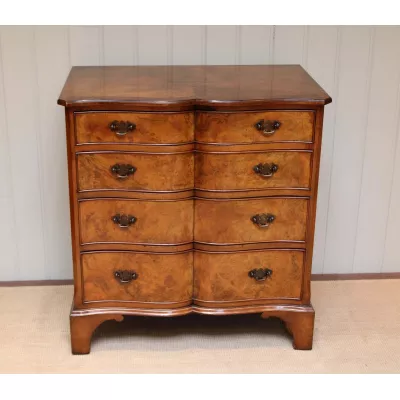 Original antike englische Art Deco Nussbaum Kommode ca 1920