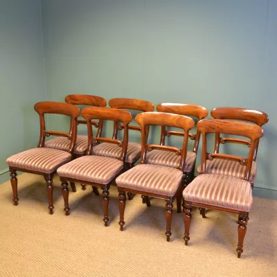 8 Stk original antike viktorianische Mahagoni Esszimmer Stühle englisch ca 1870