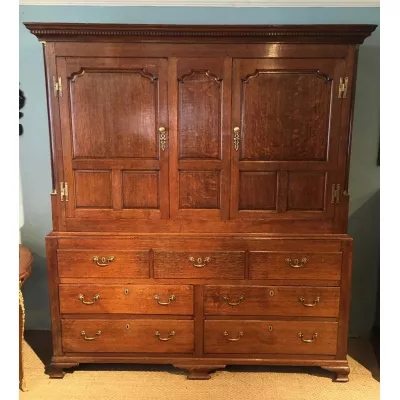 Einmaliger englischer Wohnzimmerschrank Eiche antik ca. 1870