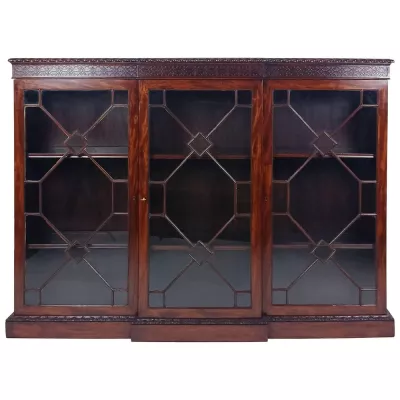 Viktorianische Antike Mahagoni Vitrine Bücherschrank englisch ca 1880