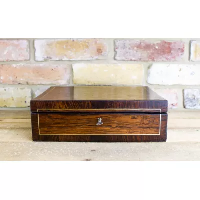Herrliche antike Palisander Box Regency Kiste Messing englisch ca. 1830