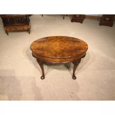 Einmaliger englischer Nussbaum Kaffeetisch Sofatisch antik ca 1920