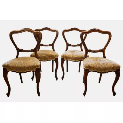 4 Stk original antike Palisander Stühle Küchenstühle englisch ca 1860