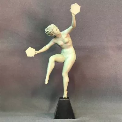 Antike Französische Art Deco Figur Tänzer ca. 1930