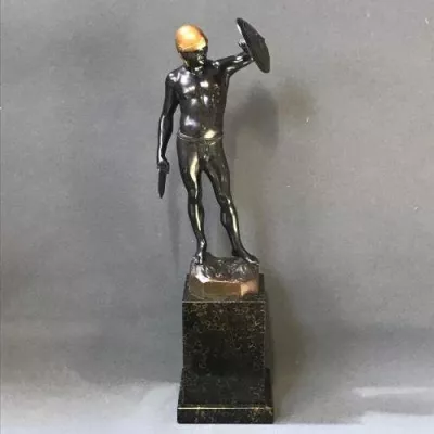 Deutsche Antike Bronze Muret Gladiator ca. 1890