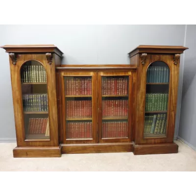 Erstklassiger viktorianischer englischer Mahagoni Bücherschrank antik ca 1860