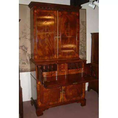 Niederländisches Antikes Mahagoni Bureau Bookcase ca 1770