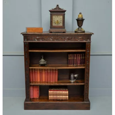 Viktorianisches Englisches Antikes Eichen Bücherregal ca 1890