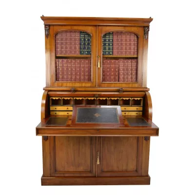 Viktorianisches englisches antikes Mahagoni Bureau Bookcase ca 1860