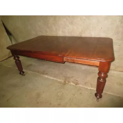 Original Antiker Englischer Viktorianischer Mahagoni Esstisch ca. 1850