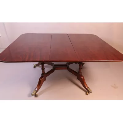 Original Antiker Englischer georgianischer Mahagoni Esstisch ca. 1870