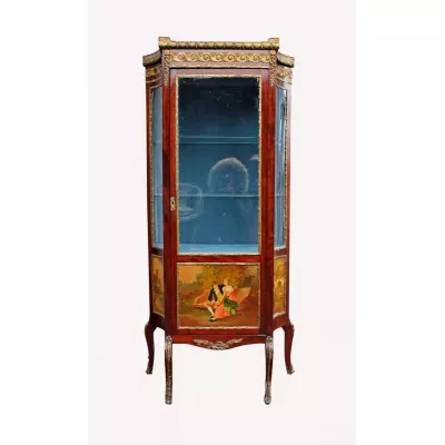 Original Antike Vernis Martin Vitrine ca. 19. JH.