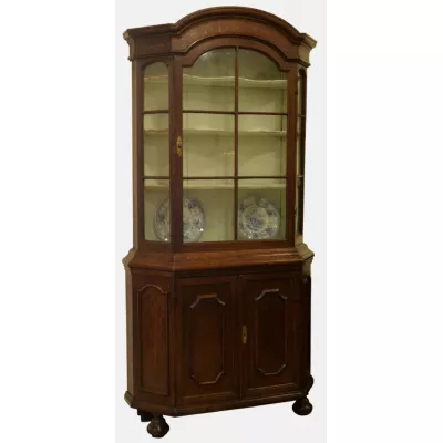 Original niederländischer Eichen Bücherschrank antik ca 1750