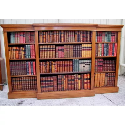 Englisches Antikes Mahagoni Breakfront Bücherregal 19. Jh