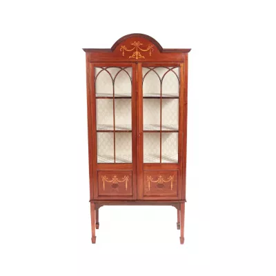 Stilvolle Antike Englische Edwardianische Mahagoni Vitrine ca. 1900
