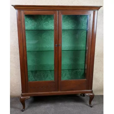 Englische Antike Eichen Vitrine ca. 1920