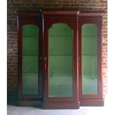 Viktorianische Antike Englische Mahagoni Apotheker Vitrine ca. 1870