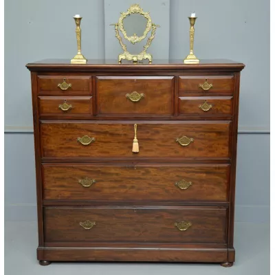 Edwardianische Englische Antike James Shoolbred Mahagoni Kommode ca. 1900